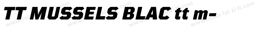 TT MUSSELS BLAC tt m字体转换